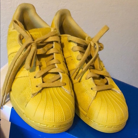 adidas yellow suede